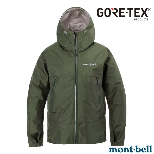 【mont-bell】女 RAIN TREKKER 雨中舞者雨衣.連帽風雨衣.防風抗水透氣/1128730 KH 卡綠✿30E010